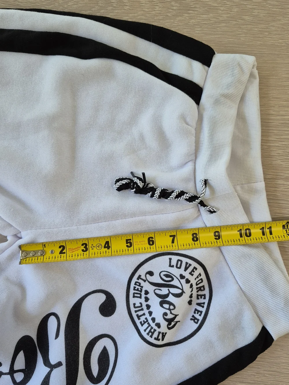 White and Black Logo Jogger Pants - Picture 9 of 13